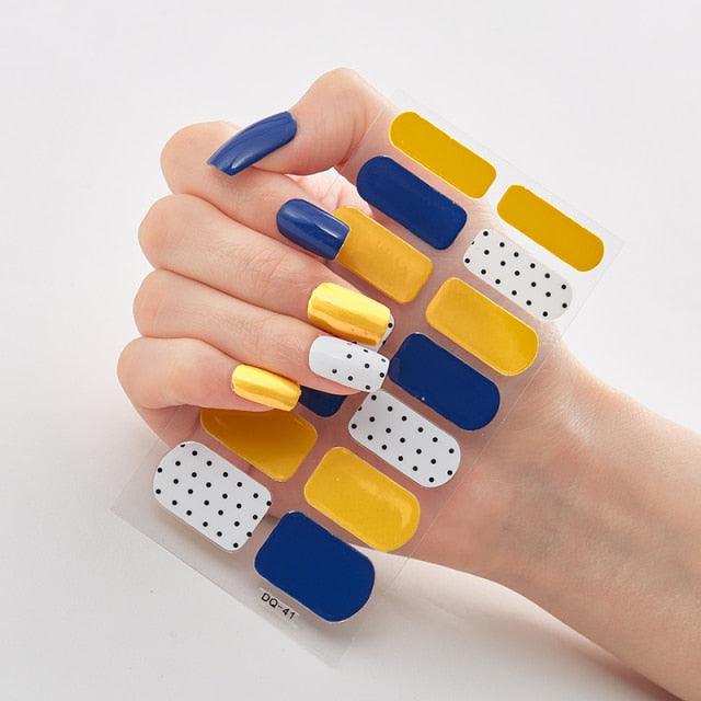 Full Cover Nail Stickers Designer Nail Decals Fashion Five Sorts of Nail Stickers Nail Sticker set Nail Decoration Nail Strips 3D Nail Art Stickers Decal Slider Template Diy Nail Tool Decorations Nail Art Design Self Adhesive Luxury Designer Nail Sticker