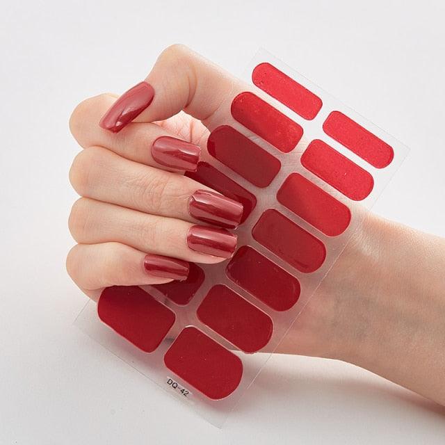 Full Cover Nail Stickers Designer Nail Decals Fashion Five Sorts of Nail Stickers Nail Sticker set Nail Decoration Nail Strips 3D Nail Art Stickers Decal Slider Template Diy Nail Tool Decorations Nail Art Design Self Adhesive Luxury Designer Nail Sticker