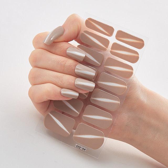 Full Cover Nail Stickers Designer Nail Decals Fashion Five Sorts of Nail Stickers Nail Sticker set Nail Decoration Nail Strips 3D Nail Art Stickers Decal Slider Template Diy Nail Tool Decorations Nail Art Design Self Adhesive Luxury Designer Nail Sticker