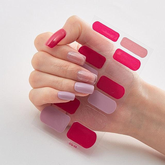 Full Cover Nail Stickers Designer Nail Decals Fashion Five Sorts of Nail Stickers Nail Sticker set Nail Decoration Nail Strips 3D Nail Art Stickers Decal Slider Template Diy Nail Tool Decorations Nail Art Design Self Adhesive Luxury Designer Nail Sticker