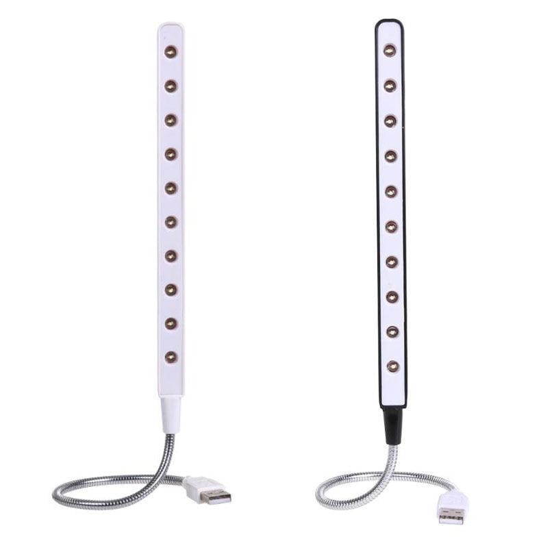 Mini USB Table Light 10 LEDS USB Light Flexible Metal LED Table Lamp Super Bright Led Book Decorative Table Lamp Cute Study Lamps for Bedroom Décor