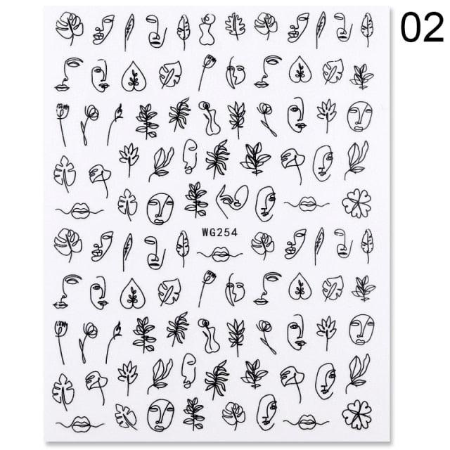 Alphabet Love Shaped Pattern 3D Nail Stickers Slider Valentine Day Decals Foil For Love Nail Art Decoration Pop Art Nail Stickers Sexy Girl Designs Comics Water Transfer Decals Manicure Lips Nail Art Decorations Slider Nail Art Stickers