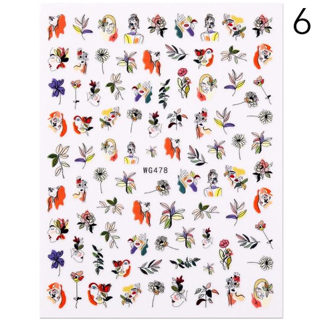 Alphabet Love Shaped Pattern 3D Nail Stickers Slider Valentine Day Decals Foil For Love Nail Art Decoration Pop Art Nail Stickers Sexy Girl Designs Comics Water Transfer Decals Manicure Lips Nail Art Decorations Slider Nail Art Stickers