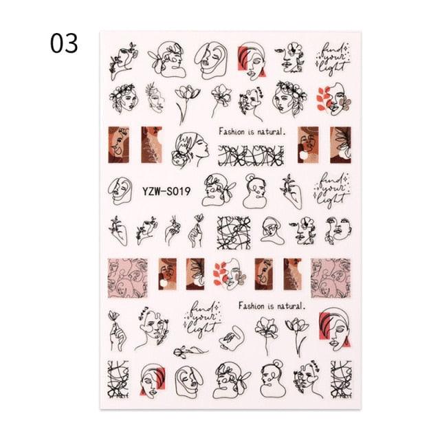 Alphabet Love Shaped Pattern 3D Nail Stickers Slider Valentine Day Decals Foil For Love Nail Art Decoration Pop Art Nail Stickers Sexy Girl Designs Comics Water Transfer Decals Manicure Lips Nail Art Decorations Slider Nail Art Stickers