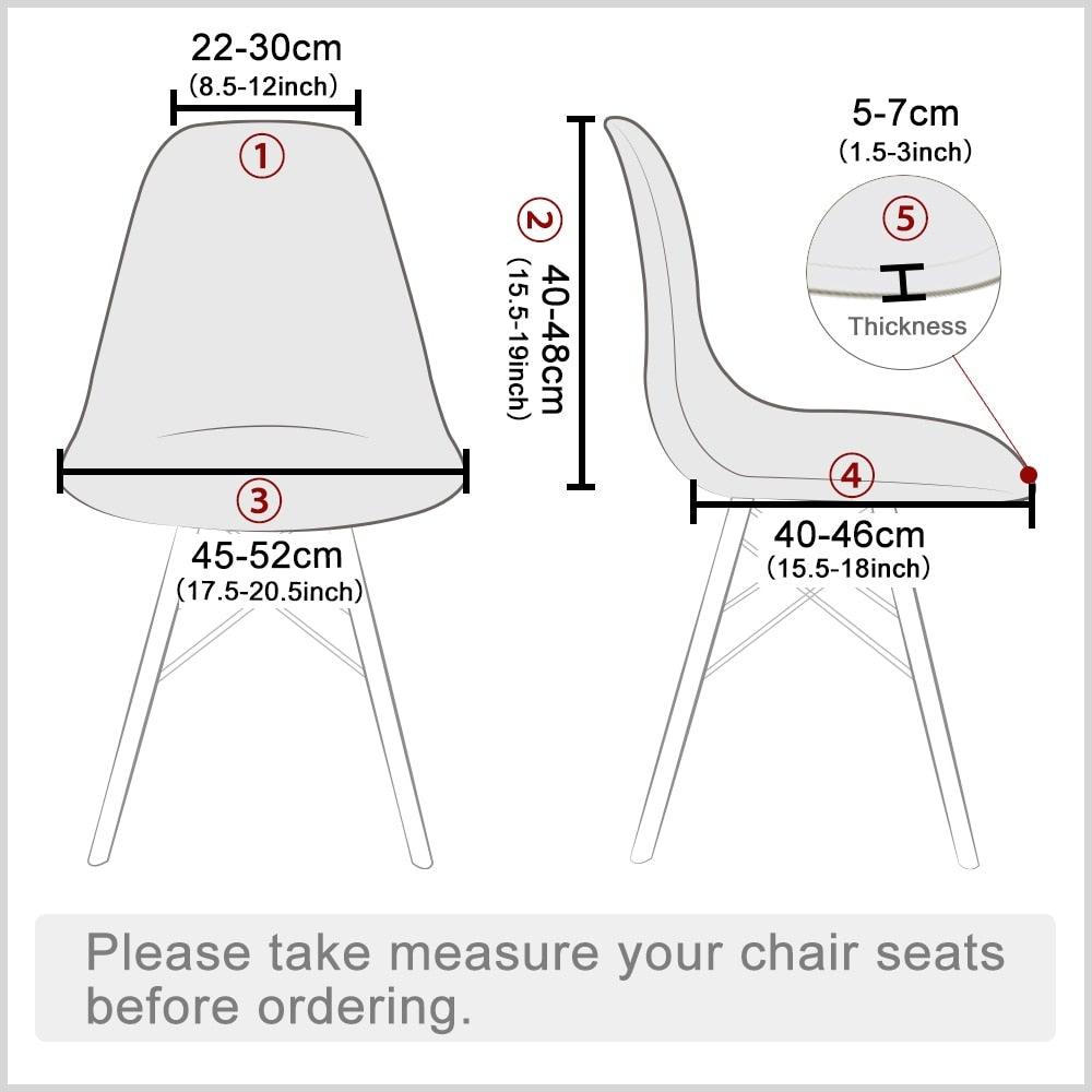 Avangarde Style Printed Seat Cover For Shell Chair Armless Shell Chair Cover Banquet Home Slipcover Elastic Removable Stretch High Back For Sofa Armchairs