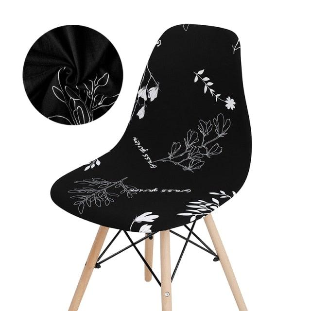 Avangarde Style Printed Seat Cover For Shell Chair Armless Shell Chair Cover Banquet Home Slipcover Elastic Removable Stretch High Back For Sofa Armchairs