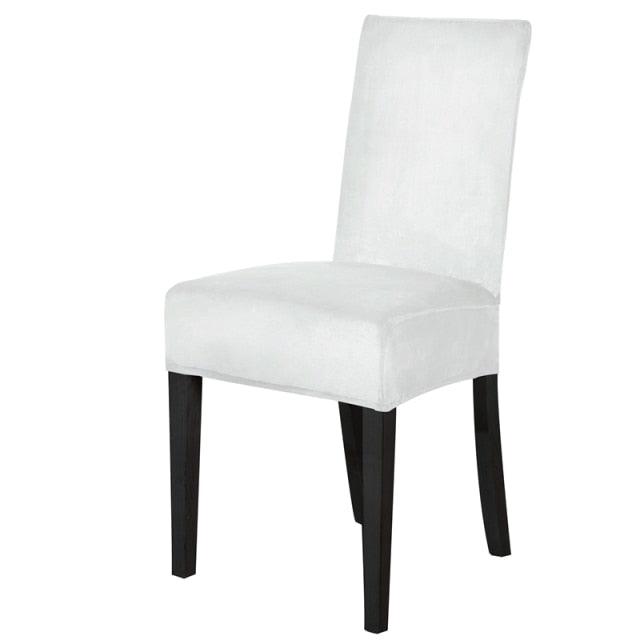 Washable Elastic Seat Parsons Chair Covers Thick Chair Cover Washable Elastic Winter Warm Chair Protector Case Kitchen Restaurant Washable Spandex Kitchen Chair Covers for Dining Room Christmas Decoration Holiday Party