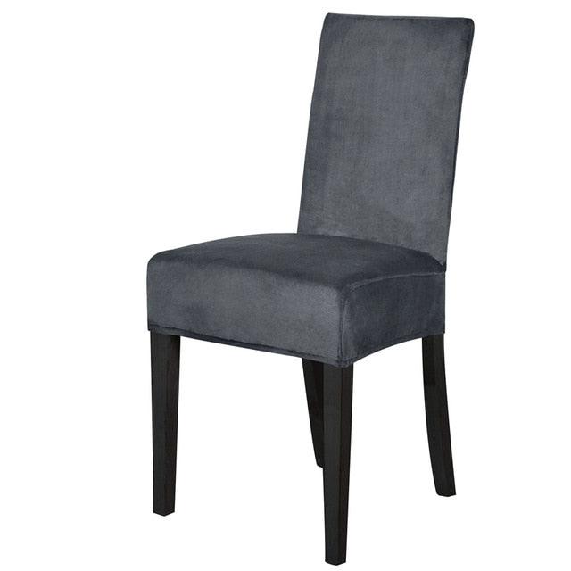 Washable Elastic Seat Parsons Chair Covers Thick Chair Cover Washable Elastic Winter Warm Chair Protector Case Kitchen Restaurant Washable Spandex Kitchen Chair Covers for Dining Room Christmas Decoration Holiday Party