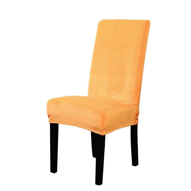 Washable Elastic Seat Parsons Chair Covers Thick Chair Cover Washable Elastic Winter Warm Chair Protector Case Kitchen Restaurant Washable Spandex Kitchen Chair Covers for Dining Room Christmas Decoration Holiday Party