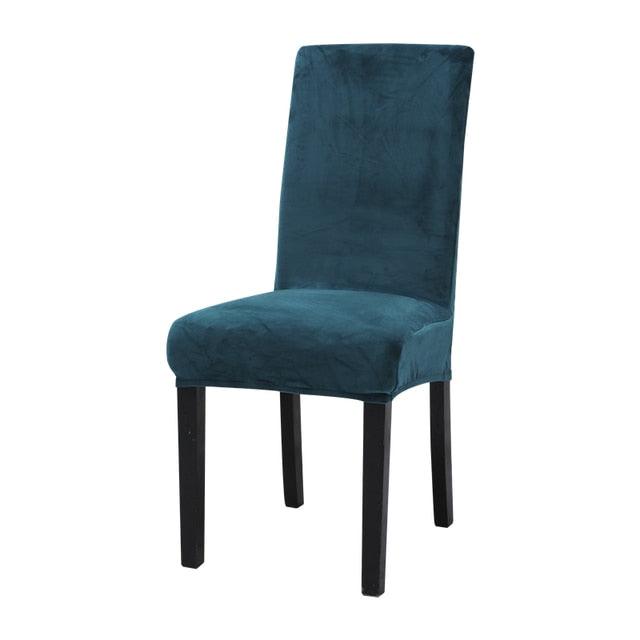 Washable Elastic Seat Parsons Chair Covers Thick Chair Cover Washable Elastic Winter Warm Chair Protector Case Kitchen Restaurant Washable Spandex Kitchen Chair Covers for Dining Room Christmas Decoration Holiday Party