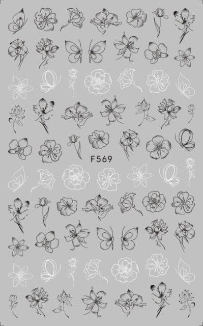 Black White 3D Nail Sticker Decals Cool English Letter Nail Art Decoration Manicure Design Christmas New Year Gift French Nail Art Stickers Decals 8Sheets Nail Art Supplies 3D Self-Adhesive Nail Art Decoration Pattern Nail Accessories Classic Simple