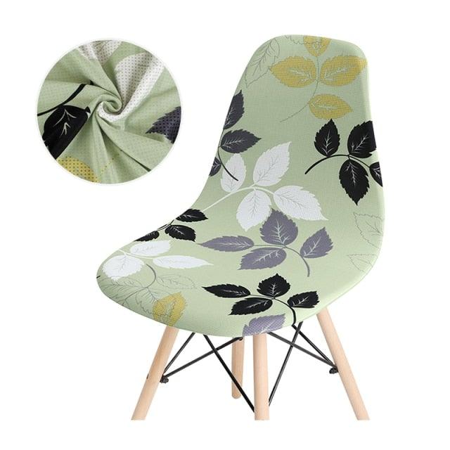 Avangarde Style Printed Seat Cover For Shell Chair Armless Shell Chair Cover Banquet Home Slipcover Elastic Removable Stretch High Back For Sofa Armchairs