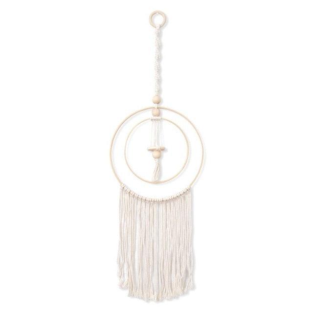Handmade Wall Art Home Wall Decor Woven Hanging Tapestry Tassel Wind Chimes Wall Hanging Ornaments Hand Macrame Wall For Wall Wedding Living Room Gallery Patio Apartment Yard Decor
