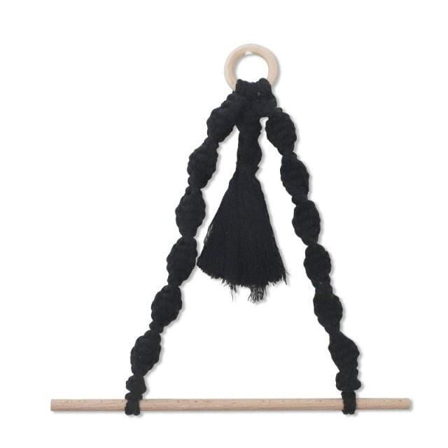 Handmade Wall Art Home Wall Decor Woven Hanging Tapestry Tassel Wind Chimes Wall Hanging Ornaments Hand Macrame Wall For Wall Wedding Living Room Gallery Patio Apartment Yard Decor