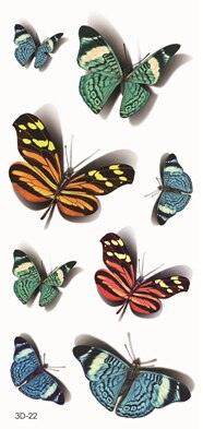 Elegant Waterproof Temporary Butterfly Sticker Tattoo Fake Halloween Party Tattoo For Woman Girls