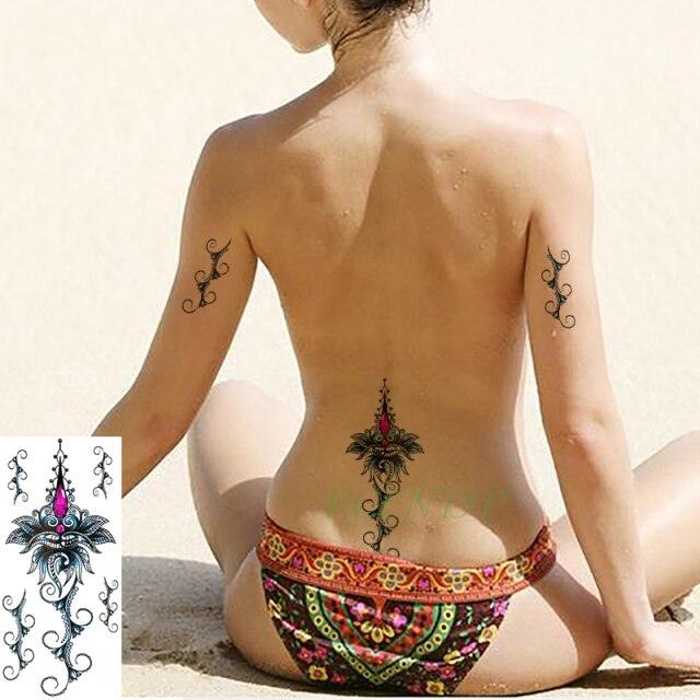 Elegant Waterproof Temporary Butterfly Sticker Tattoo Fake Halloween Party Tattoo For Woman Girls