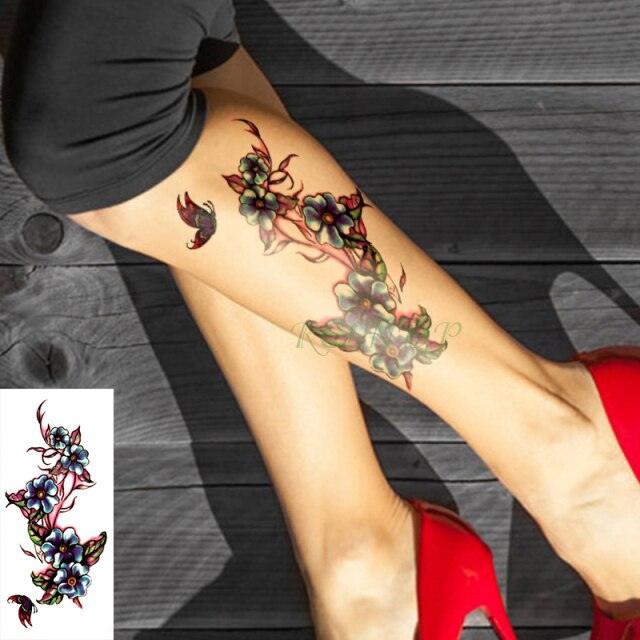 Elegant Waterproof Temporary Butterfly Sticker Tattoo Fake Halloween Party Tattoo For Woman Girls