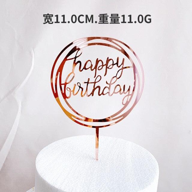 Acrylic One Cake Topper Top Cake One Cake Topper Birthday Cake Topper Double Sided For Anniversaries And Parties Birthday Party Cupcake Toppers Flags Wedding Baby Shower Supplies Lovely Baking Dessert Decorations