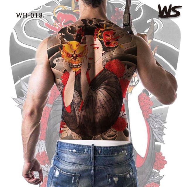 Extra Large Back Temporary Lion Tatoo Sticker Waterproof Black Luxury Big Modern Design For Mens