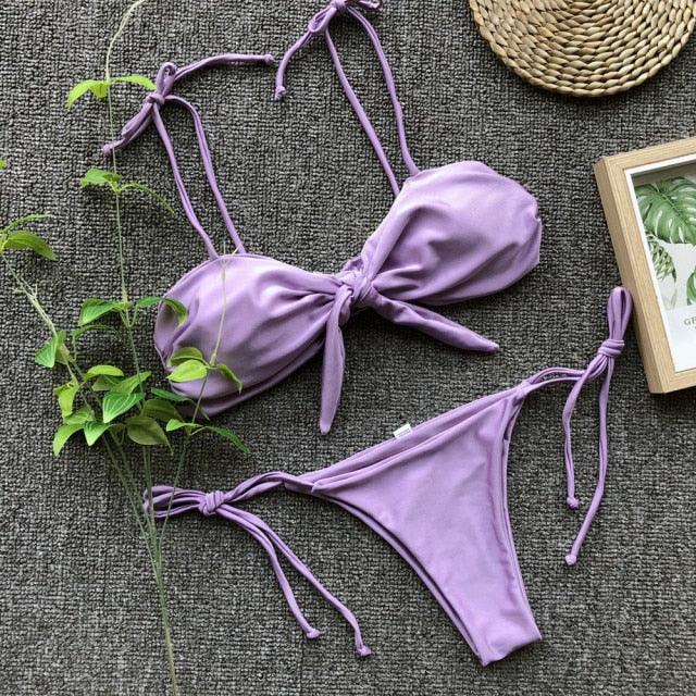 Summer Cute Vintage Women's Swimsuit Bikini Split Swimwear Women's Swimwear Women's 2-piece Beachwear Loose Bikini Fashion Retro Bikini Fashion Beachwear Summer Spa Beach Surf Sport