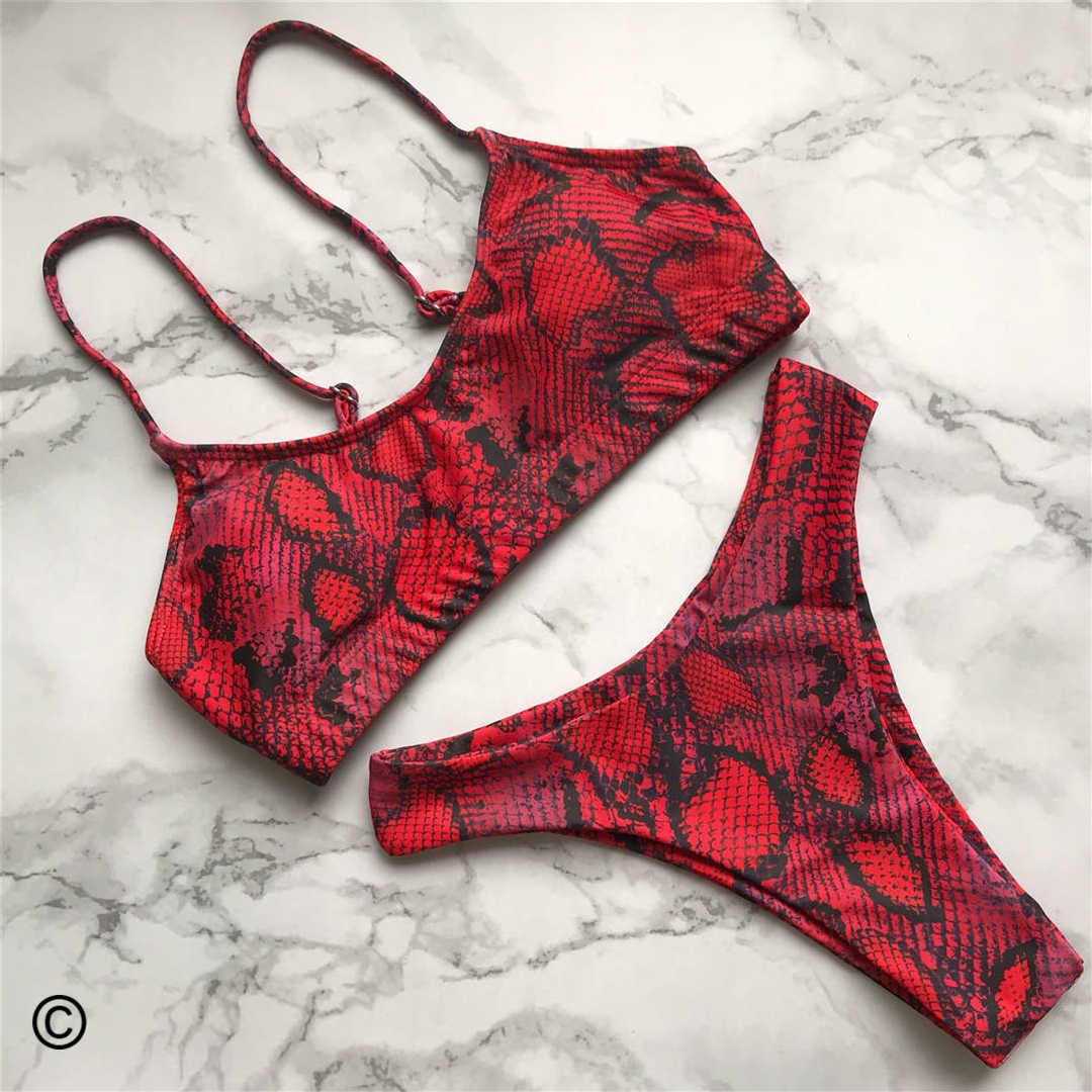 Leopard Bikini Women Swimwear Female Swimsuit Women Two Pieces Scalloped Bikini Set Swimsuits Bathing Suit Two-pieces Bikini Set Bather Bathing Suit