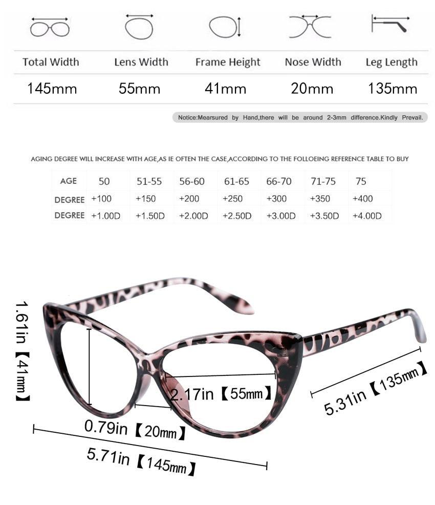 Cat Eye Reading Glasses For Women Lightweight Presbyopic Reading Glasses Fashion Cute Reader For Women Computer Readers Anti Glare UV Ray Eyeglasses +0.5 0.75 1.0 1.25 1.5 1.75 2.0 2.5 3.0 3.5 4.0