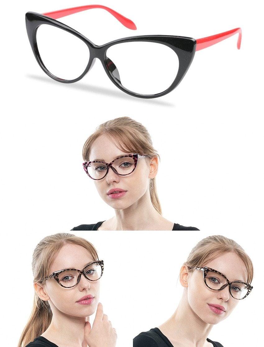 Cat Eye Reading Glasses For Women Lightweight Presbyopic Reading Glasses Fashion Cute Reader For Women Computer Readers Anti Glare UV Ray Eyeglasses +0.5 0.75 1.0 1.25 1.5 1.75 2.0 2.5 3.0 3.5 4.0