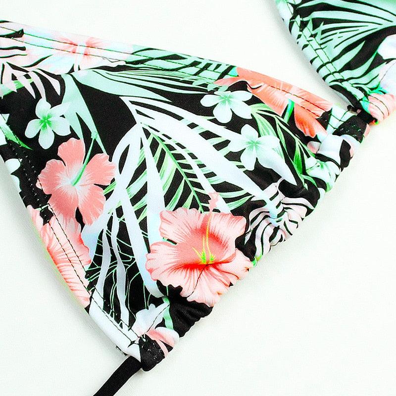 Swimwear Woman Swimsuit Bikini New Push Up Bikini Set Bathing Suit Women's Bikini Swimsuits Floral Printed Bathing Suits For Women 2 Piece Bikini Women Floral Print Beachwear Two Piece Suit