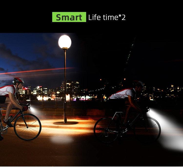 4000mAh Bicycle Front Light Set USB Rechargeable Smart Headlight With Horn 800 Lumen LED Bicycle Light Set USB Rechargeable Super Bright Bike Headlight