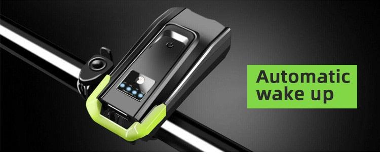 4000mAh Bicycle Front Light Set USB Rechargeable Smart Headlight With Horn 800 Lumen LED Bicycle Light Set USB Rechargeable Super Bright Bike Headlight