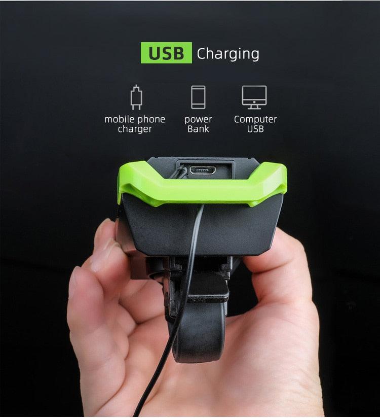4000mAh Bicycle Front Light Set USB Rechargeable Smart Headlight With Horn 800 Lumen LED Bicycle Light Set USB Rechargeable Super Bright Bike Headlight