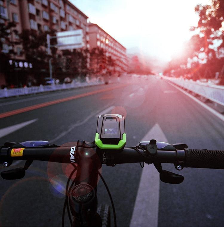 4000mAh Bicycle Front Light Set USB Rechargeable Smart Headlight With Horn 800 Lumen LED Bicycle Light Set USB Rechargeable Super Bright Bike Headlight
