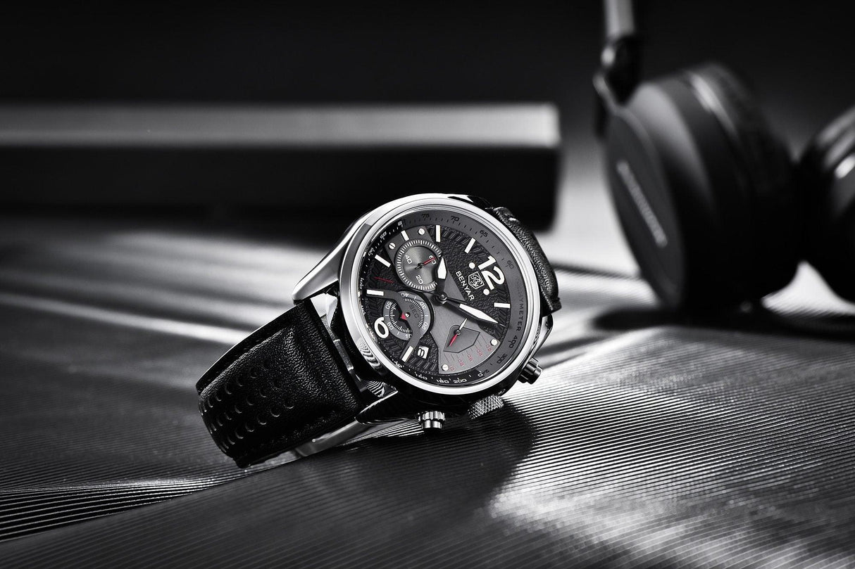 New Men Watch Top Sport Design Waterproof Men Quartz Military Wristwatch Leather Strap Analog Men Watch