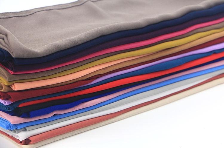 Winter Fashion Long Solid Color Soft Muslim Bubble Chiffon Hijab Scarf Shawls Hijab Elegant Scarf Wrap Lightweight Islamic Head Wear Escharpe Shawls Headband Wraps Lightweight Head Scarves Ladies Hijabs For Women