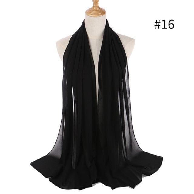 Winter Fashion Long Solid Color Soft Muslim Bubble Chiffon Hijab Scarf Shawls Hijab Elegant Scarf Wrap Lightweight Islamic Head Wear Escharpe Shawls Headband Wraps Lightweight Head Scarves Ladies Hijabs For Women