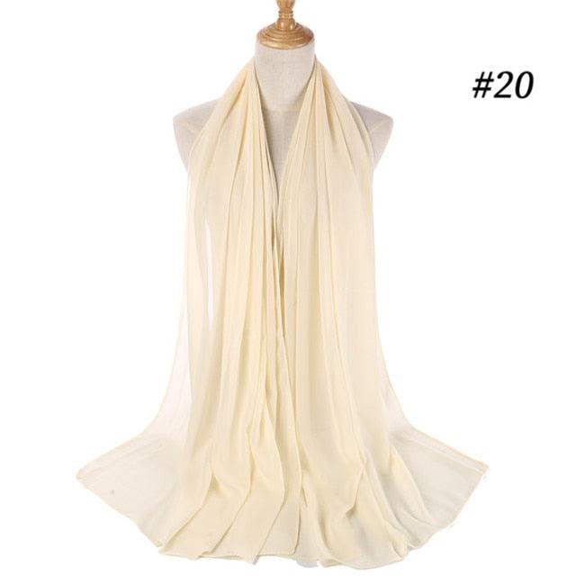 Winter Fashion Long Solid Color Soft Muslim Bubble Chiffon Hijab Scarf Shawls Hijab Elegant Scarf Wrap Lightweight Islamic Head Wear Escharpe Shawls Headband Wraps Lightweight Head Scarves Ladies Hijabs For Women