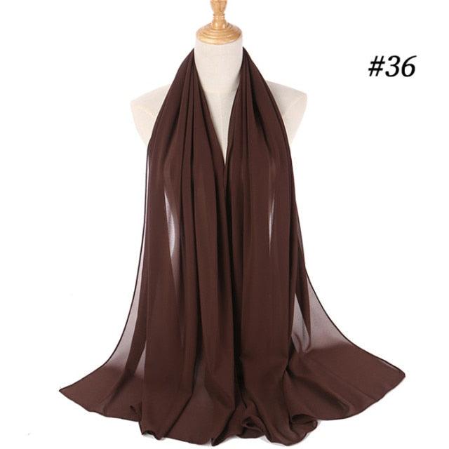 Winter Fashion Long Solid Color Soft Muslim Bubble Chiffon Hijab Scarf Shawls Hijab Elegant Scarf Wrap Lightweight Islamic Head Wear Escharpe Shawls Headband Wraps Lightweight Head Scarves Ladies Hijabs For Women