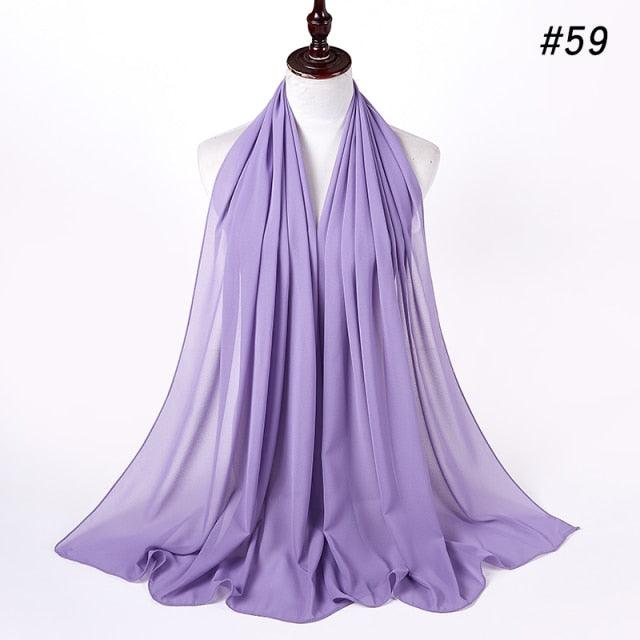 Winter Fashion Long Solid Color Soft Muslim Bubble Chiffon Hijab Scarf Shawls Hijab Elegant Scarf Wrap Lightweight Islamic Head Wear Escharpe Shawls Headband Wraps Lightweight Head Scarves Ladies Hijabs For Women