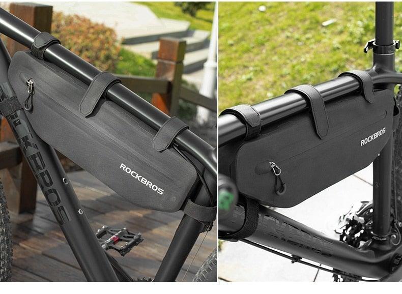 Cycling Bicycle Bags Top Tube Front Frame Bag Waterproof Road Dirt-resistant Bike Accessories Bags Bike Frame Bag Waterproof Bike Elegant Design Bag Bicycle Under Top Tube Bag Corner Pouch Storage Bag For Cycling Accessories