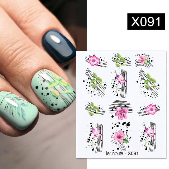 Embossed Nails Sticker 3D Flower Leaves Slider Water Transfer Nail Decals for Nail Art Transfer Sticker 3D Wave Design Decoration for Women Girls Art Stickers Decal Decoration Metallic Curve Strip Line Nail Decor