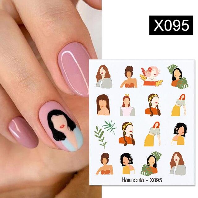 Embossed Nails Sticker 3D Flower Leaves Slider Water Transfer Nail Decals for Nail Art Transfer Sticker 3D Wave Design Decoration for Women Girls Art Stickers Decal Decoration Metallic Curve Strip Line Nail Decor
