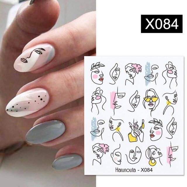 Embossed Nails Sticker 3D Flower Leaves Slider Water Transfer Nail Decals for Nail Art Transfer Sticker 3D Wave Design Decoration for Women Girls Art Stickers Decal Decoration Metallic Curve Strip Line Nail Decor
