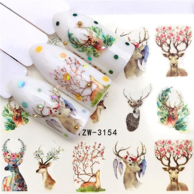 Nail Art Water Transfer Stickers Anime Mouse Animal Kid slider adhesive Watermark Decals Women Beauty Wedding Nails Decal Self-Adhesive 3D Wave Design Decoration for Women Girls Art Stickers Decal Decoration Metallic Curve Strip Line Nail