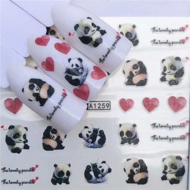 Nail Art Water Transfer Stickers Anime Mouse Animal Kid slider adhesive Watermark Decals Women Beauty Wedding Nails Decal Self-Adhesive 3D Wave Design Decoration for Women Girls Art Stickers Decal Decoration Metallic Curve Strip Line Nail