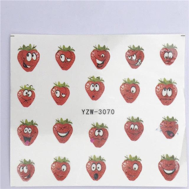Nail Art Water Transfer Stickers Anime Mouse Animal Kid slider adhesive Watermark Decals Women Beauty Wedding Nails Decal Self-Adhesive 3D Wave Design Decoration for Women Girls Art Stickers Decal Decoration Metallic Curve Strip Line Nail