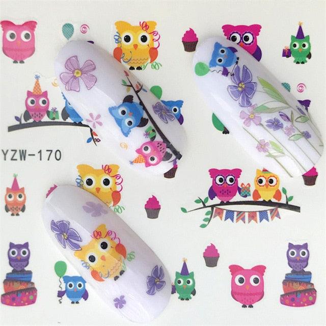 Nail Art Water Transfer Stickers Anime Mouse Animal Kid slider adhesive Watermark Decals Women Beauty Wedding Nails Decal Self-Adhesive 3D Wave Design Decoration for Women Girls Art Stickers Decal Decoration Metallic Curve Strip Line Nail