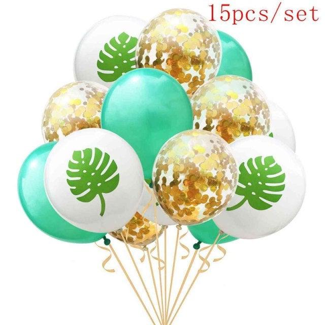 Artificial Tropical Palm Leaves For Hawaiian Luau Beach Birthday Jungle Party Wedding Home Table Decoration Accessories Tropical Leaves with Stems Jungle Leaves Decorations for Hawaiian Luau Party Beach Baby Shower Wedding Birthday Decorations