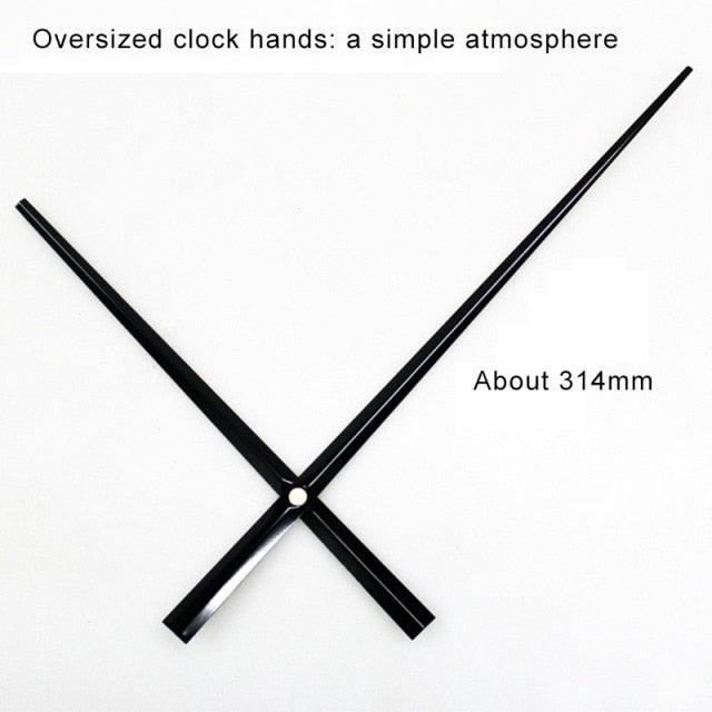 Wall Clock Pointer Clock Watch Kit Accessories 3D Clock Hands Wall Clock for Kitchen Office and Home Art Decor Quartz Clock Movement Mechanism Accessories Needle Pointer Large Wall Clocks Quartz