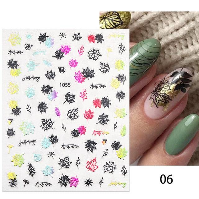 Summer Tropical Beach Coconut Tree Slippers 3D Nail Sticker Leaves Shell Transfer Decals Slider Decoration Manicures Tip Water Transfer Nail Decals Sticker For Pretty Girl Self-Adhesive Nail Decals Designer Nail Stickers for Acrylic