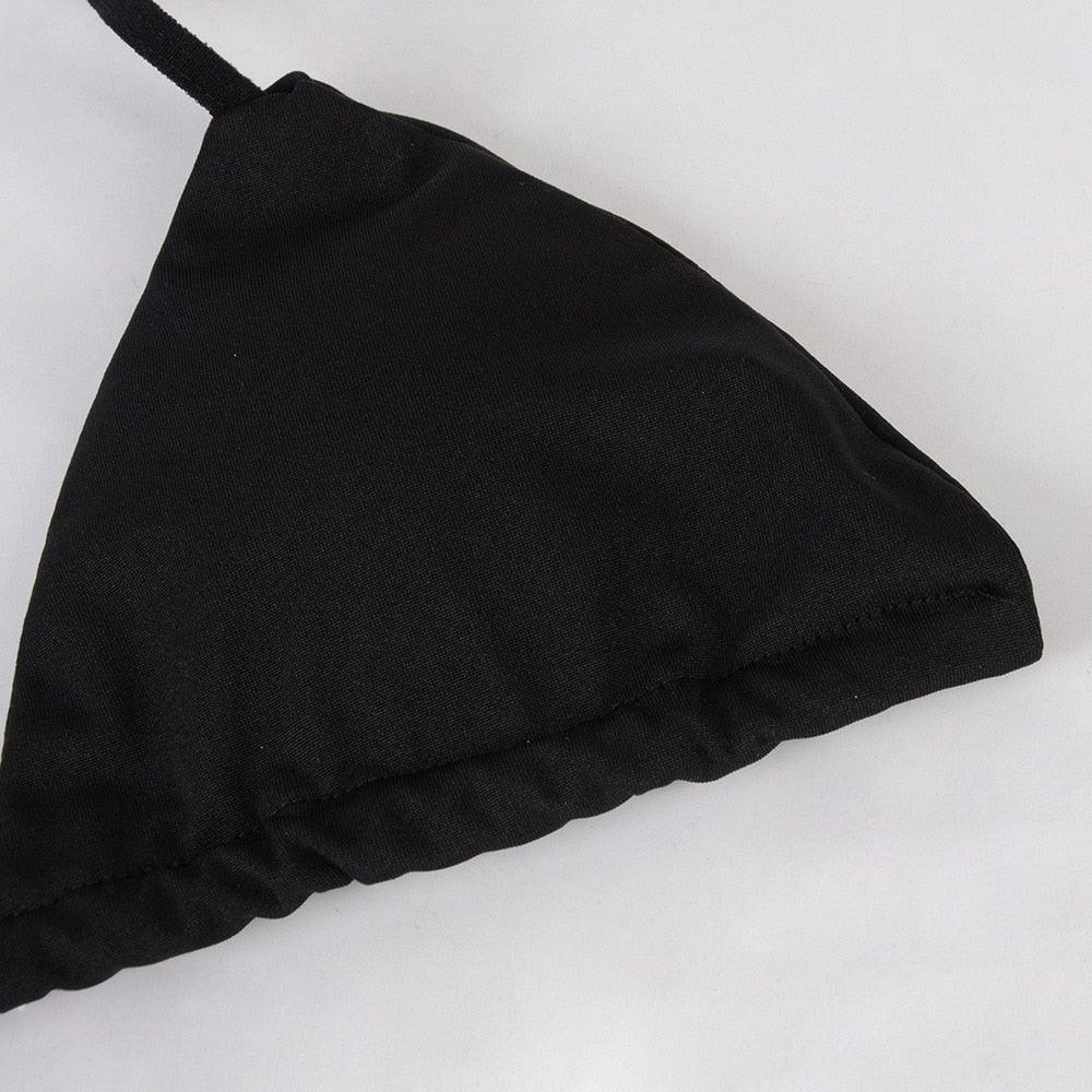 Push Up Bikini Set Swimsuits High Waist Swimwear Women Ribbed Bathing Suits Brazilian Bikinis Swimsuit for Women Bottom Triangle Bikinis Top Bathing Suit
